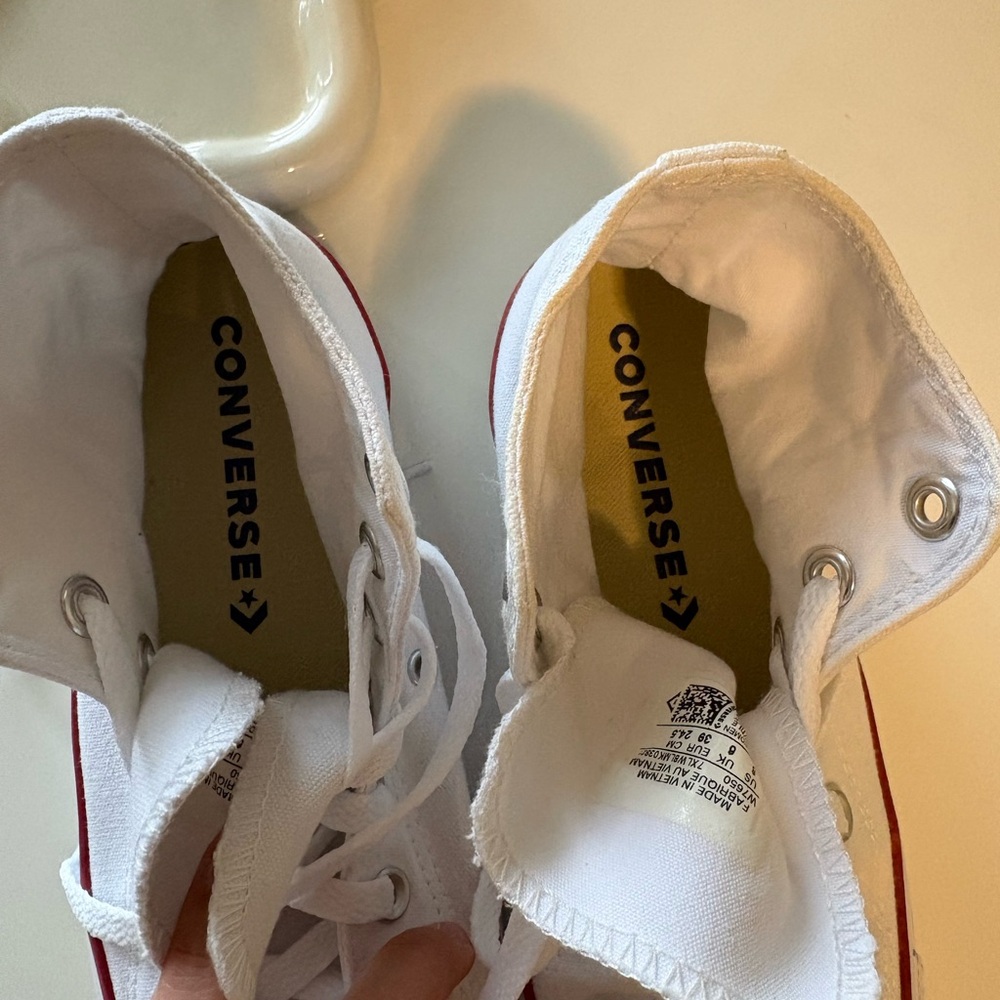 Converse White High-Top Sneakers - Picture 6 of 6